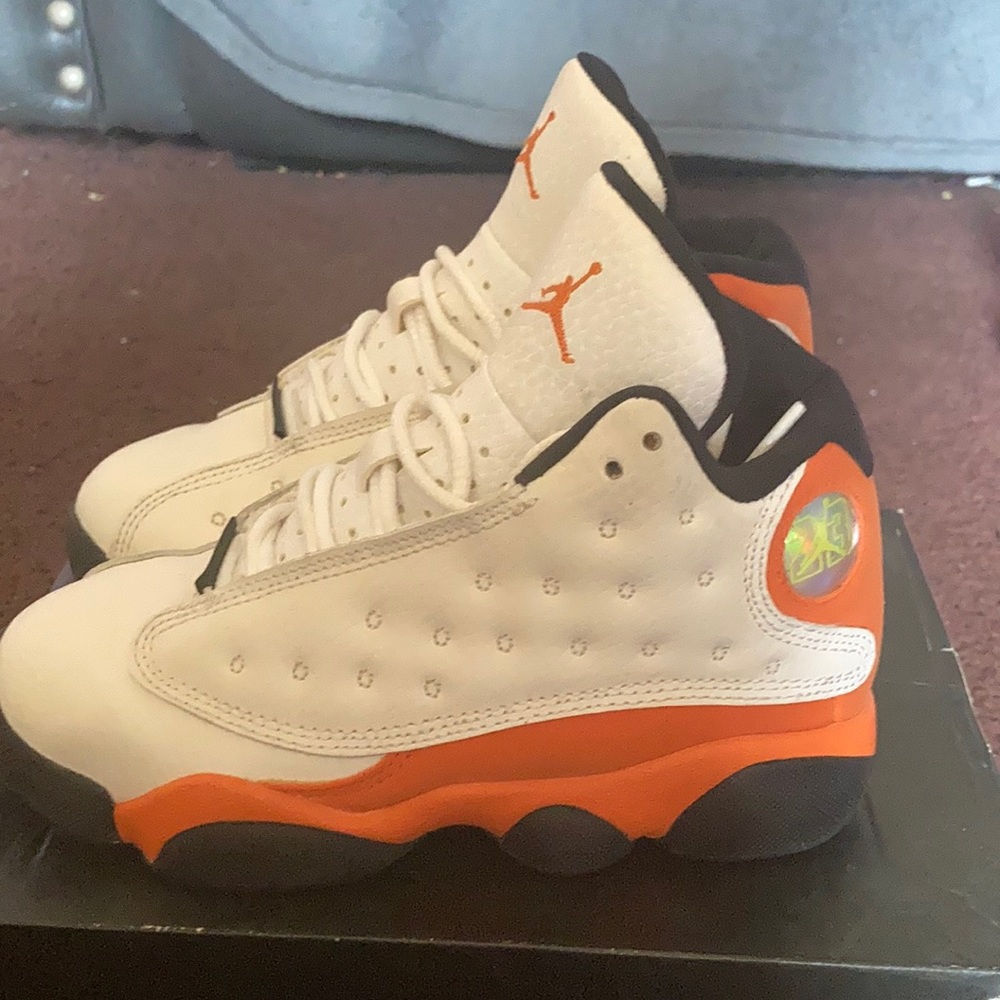 Jordan 13z toddler 12 Black, White, Orange